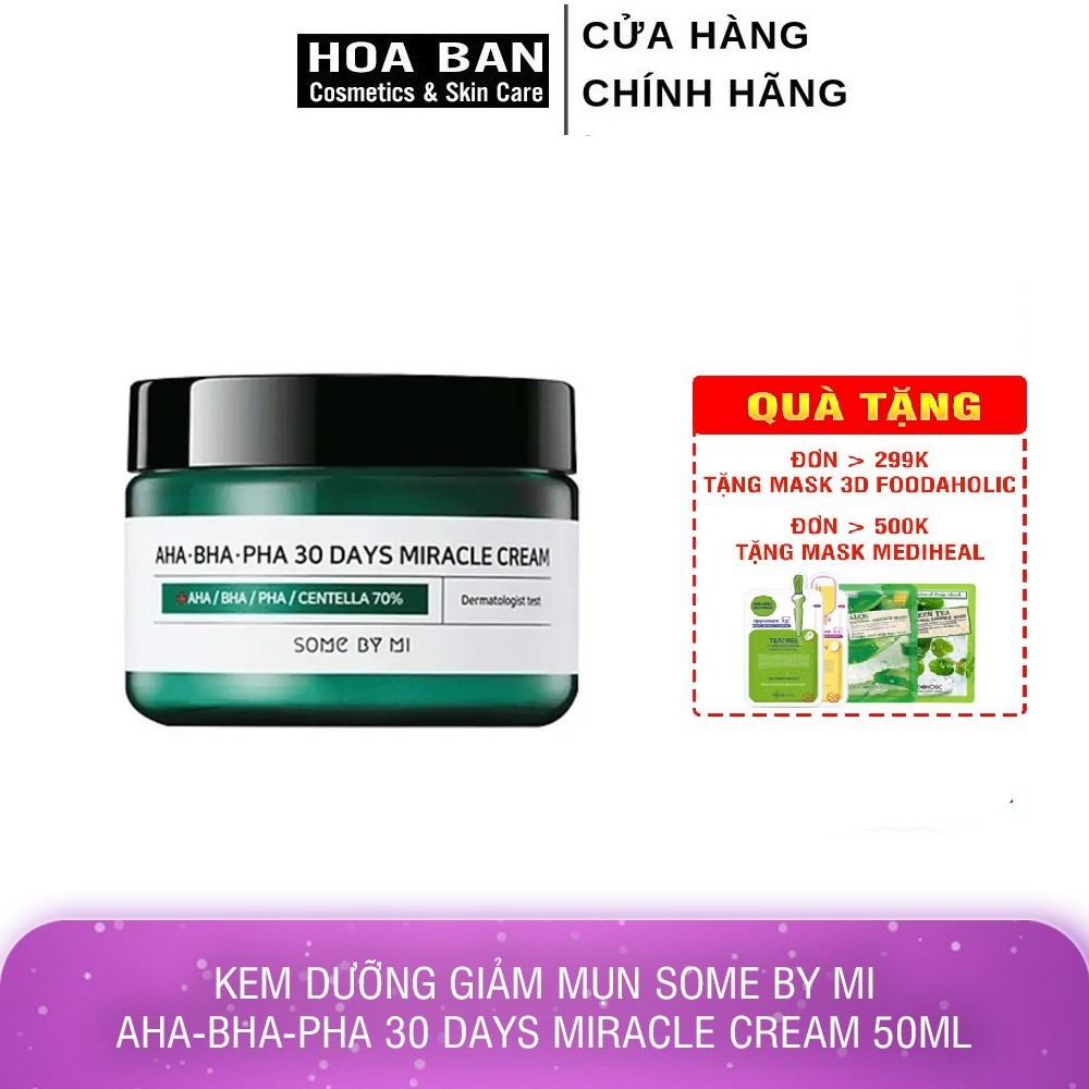 Kem Dưỡng Da giảm Mụn Some By Mi AHA-BHA-PHA 30 Days Miracle Cream 60g - HB0181