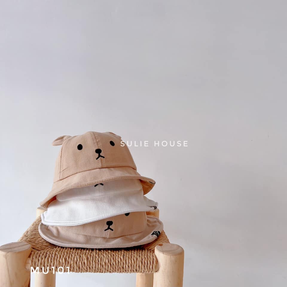 Mũ rộng vàng mặt gấu - MU101