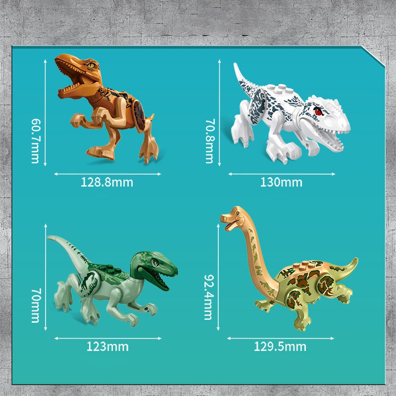 [ 8 LOÀI ] Lego khủng long Dinosaurs Rampage mô hình lắp ráp khủng long bạo chúa cho bé trai