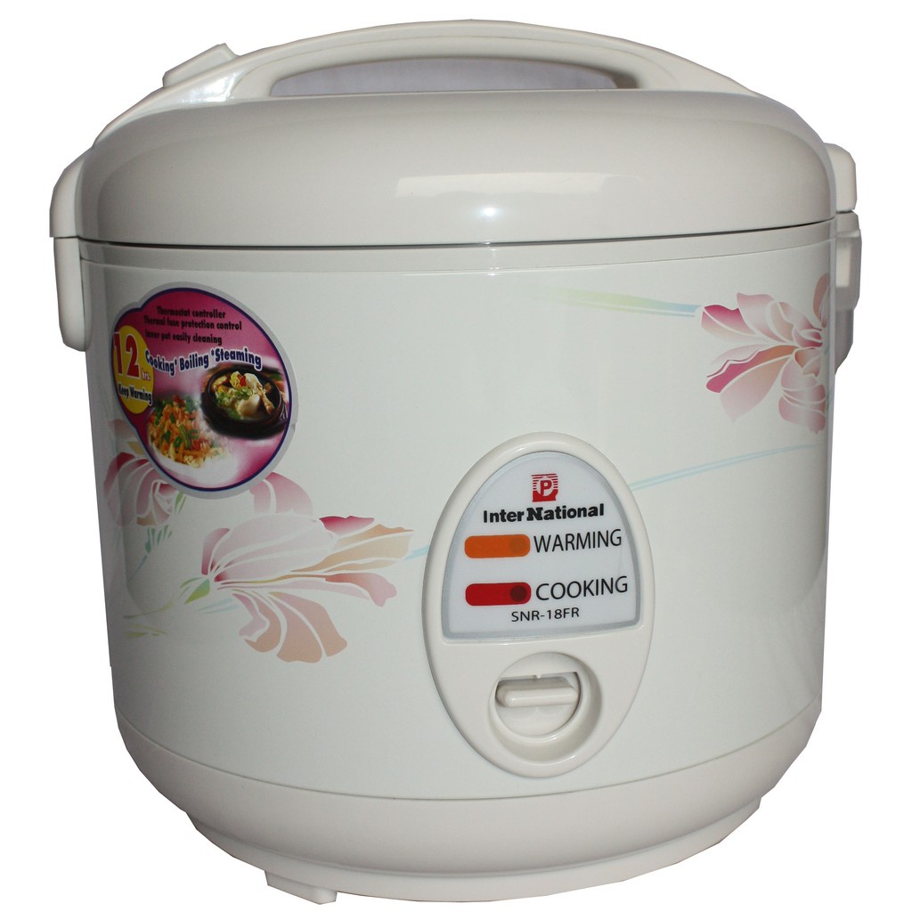 Nồi Cơm Điện International SR-100T 1.0L Họa Tiết Thanh Nhã Và Hài Hòa Phù Hợp Với Những Gia Đình Có Từ 4 Đến 6 Người