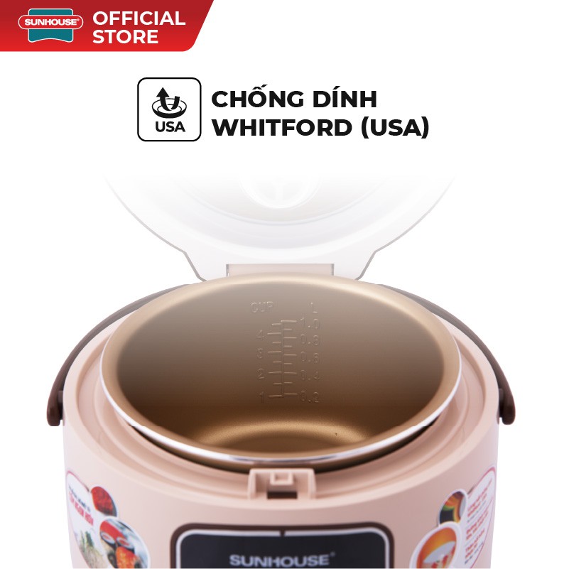 Nồi cơm điện mini SUNHOUSE 1L SHD8208C