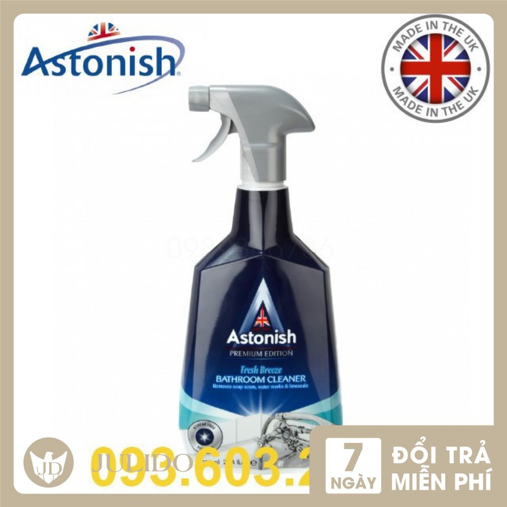 Astonish -Chai tẩy bồn cầu ố vàng , tẩy sạch sen vòi inox , gạch men bám cặn canxi, phèn chai 750ml