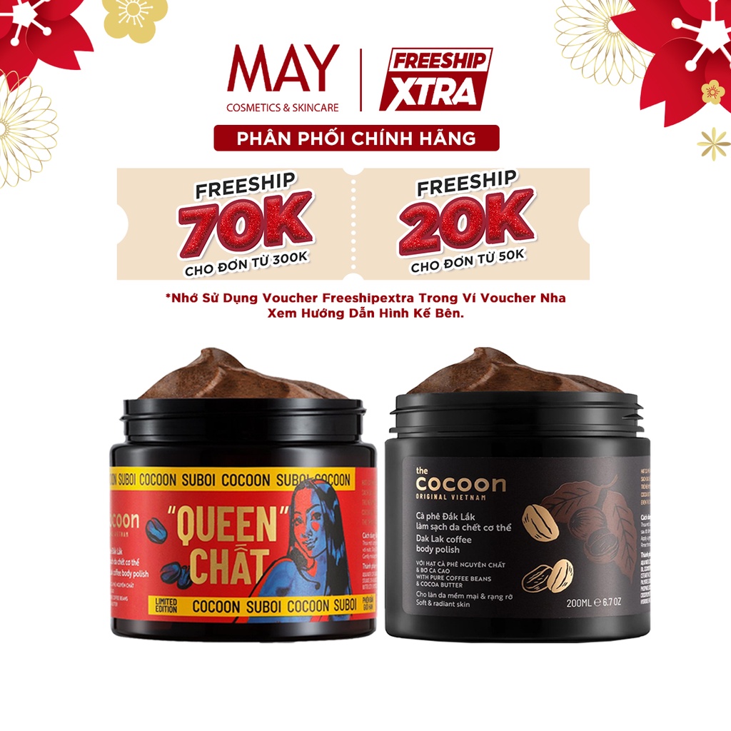 Tẩy Tế Bào Chết Cà Phê Đắk Lắk Cocoon Làm Sạch Da Chết Body 200ml