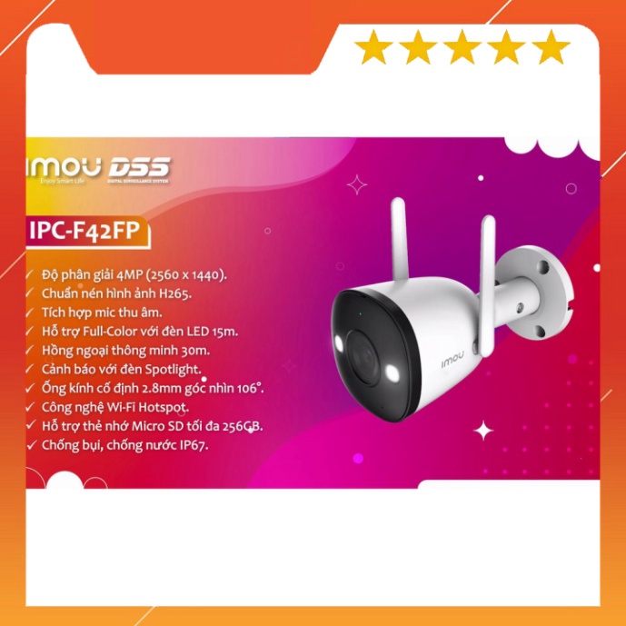 Camera IP wifi ngoài trời IMOU G42P F42P F42FP 4.0M  F22P F22FP 2.0M  - Hàng Chính Hãng