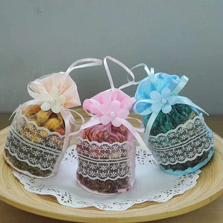 Túi thơm hoa khô khử mùi làm thơm phòng ren công chúa