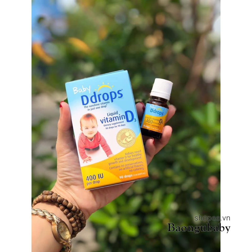 Vitamin D3 Baby DDrops 90 giọt bổ xung vitamin D, tăng hấp thụ canxi