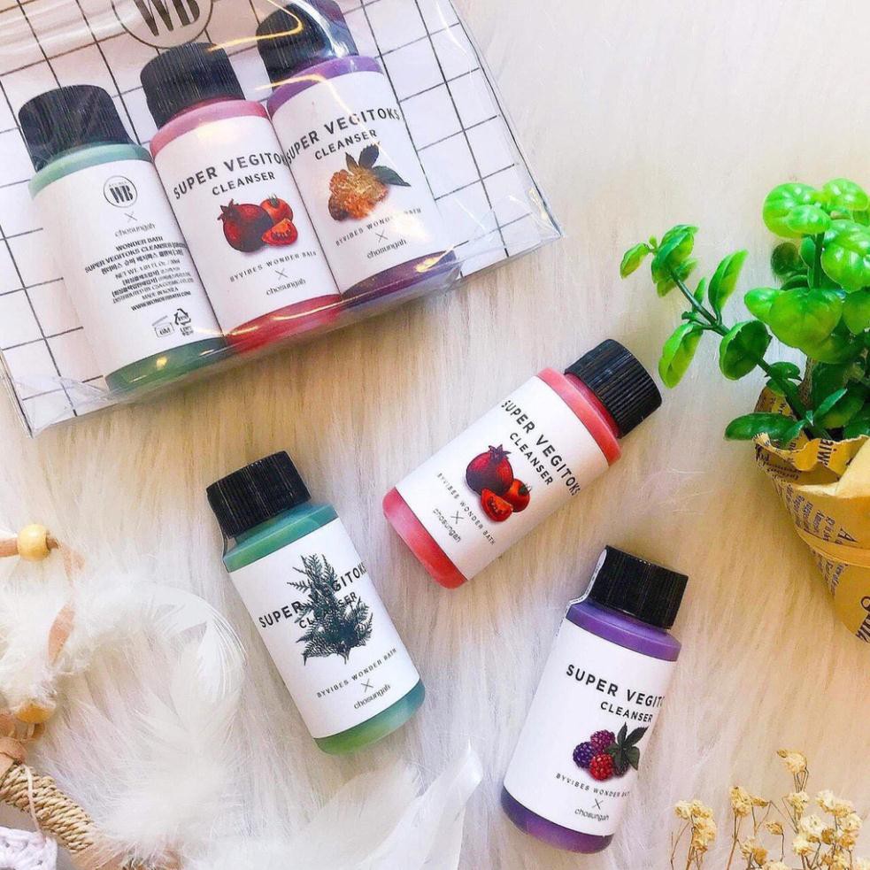 [SET MINI] Sữa Rửa Mặt Rau Củ Thải Độc Super Vegitoks Cleanser Wonder Bath (30ml) | BigBuy360 - bigbuy360.vn