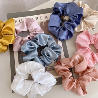 Dây Buộc Tóc Vải Satin Kiểu Vintage Phong Cách Hàn Quốc