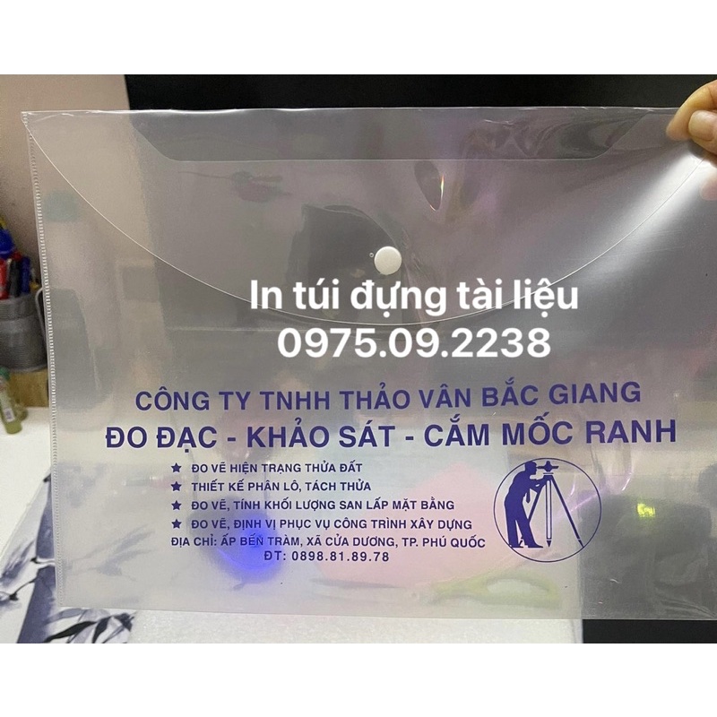 In túi clear bag, túi đựng tài liệu in theo yêu cầu