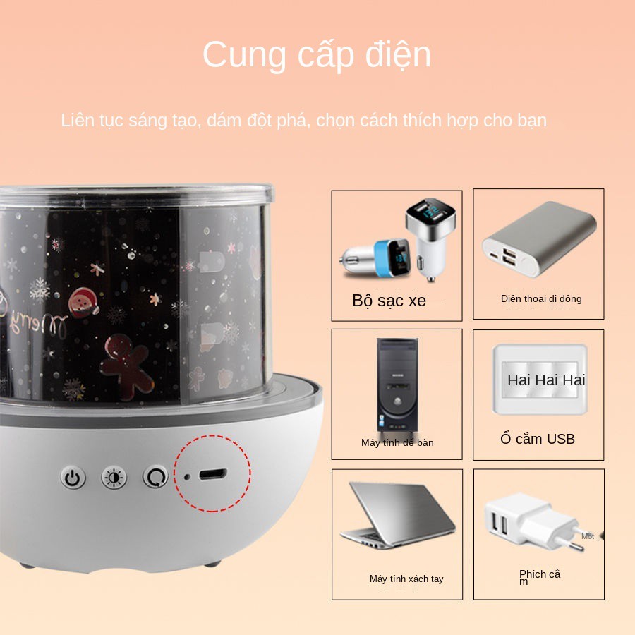 Đèn Xoay Bầu Trời Sao Món Quà Sinh Nhật Của Phụ Nữ Ngôi Sao Chiếu Sáng Ban Đêm Loa Bluetooth Cặp Vợ Chồng Trẻ Em Phòng N