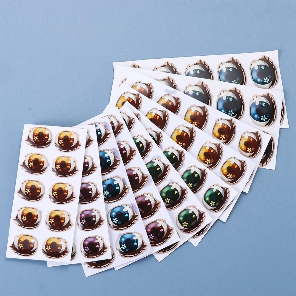 RAINBOW Set 10 Cặp Miếng Dán Hình Trái Tim Dễ Thương Chất Lượng Cao Cho Búp Bê