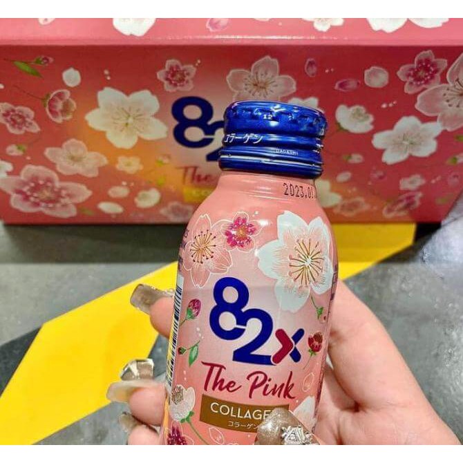 Nước uống Collagen 82X The Pink, đẹp da giữ dáng - Hộp 10 chai