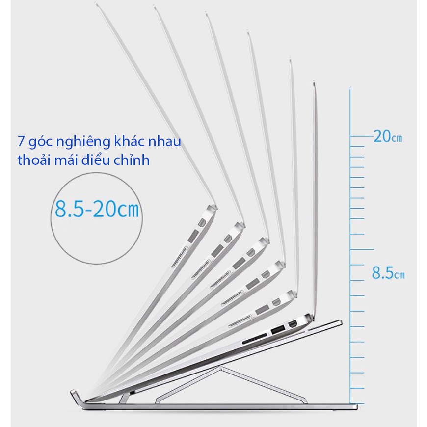 Giá Đỡ Tản Nhiệt Cho Laptop KUNBE Bằng Hợp Kim Nhôm Điều Chỉnh Góc Nghiêng Linh Động