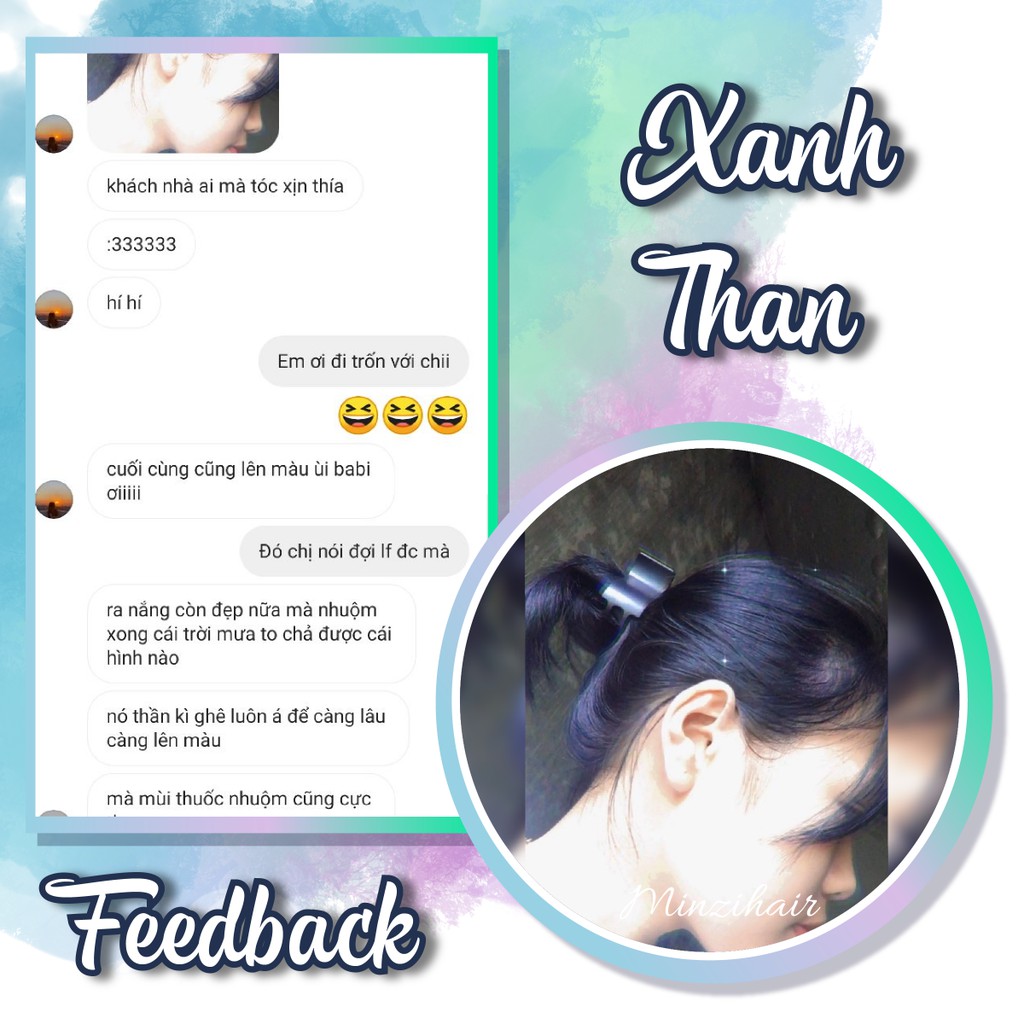 Thuốc Nhuộm Tóc Xanh Than - Xanh Dương Đen - KHÔNG TẨY TÓC | BigBuy360 - bigbuy360.vn