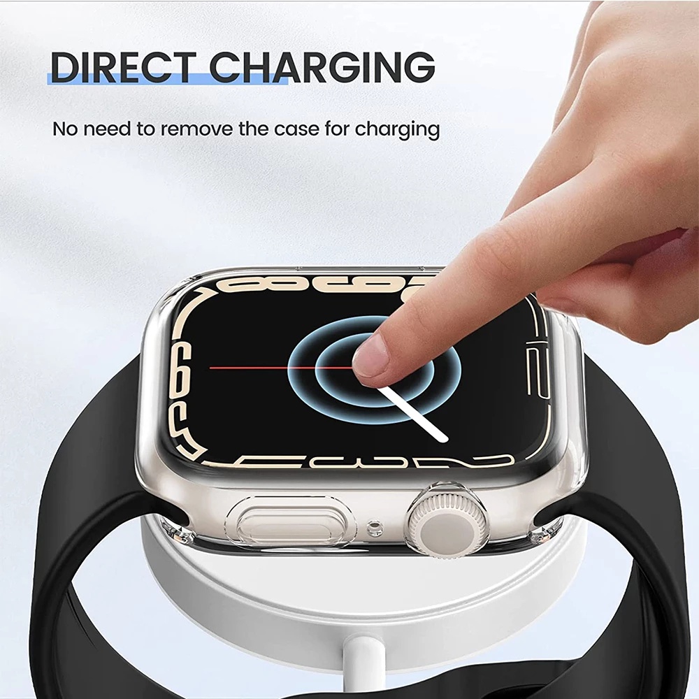 Vỏ bảo vệ mềm và siêu mỏng dành cho đồng hồ Apple Watch Series 7/6/se/5/4/3/2/1 41mm/45mm/ 38mm/42mm/40mm/44mm