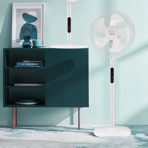 Quạt cây đứng Eomart có điều khiển từ xa- Quạt 5 cánh, điều chỉnh độ cao, hoạt động êm ái không gây tiếng ồn, an toàn