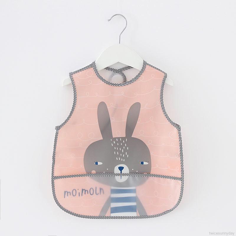 Yếm Ăn Có Túi Chống Thấm Nước Dành Cho Bé Sơ Sinh