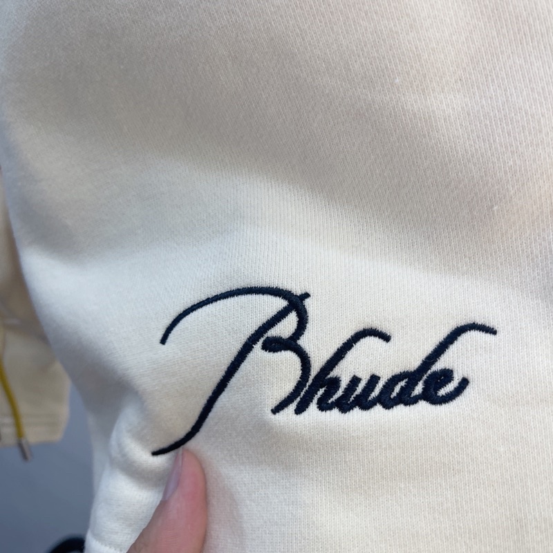 ⚡️[Best Quality] - Quần Short RHUDE SMALL LOGO COTTON JERSEY SHORTS Cream, Quần đùi Rhude