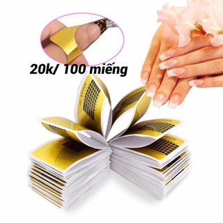 Form giấy đắp bột, đắp gel, nối móng ( set 100 miếng)