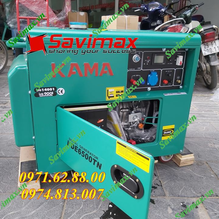 Máy phát điện diesel KAMA KDE 6500TN (5kva) màu xanh