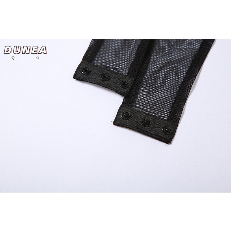 DUNEA Jumpsuit Trễ Vai Phối Lưới Thiết Kế Ôm Sát Tôn Dáng Quyến Rũ Thời Trang Dành Cho Nữ
