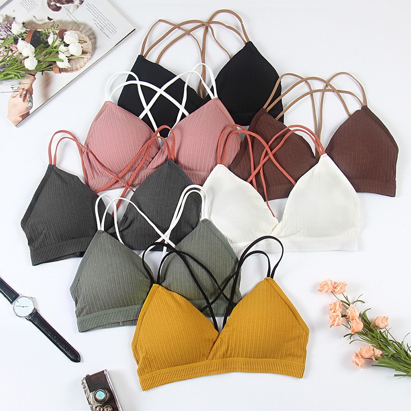 Áo Bra Cotton Dây Phối Màu Đệm Dày Gợi Cảm BR20