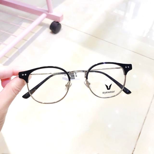 Kính gọng tròn nhựa phối kim loại cao cấp V Eyewear