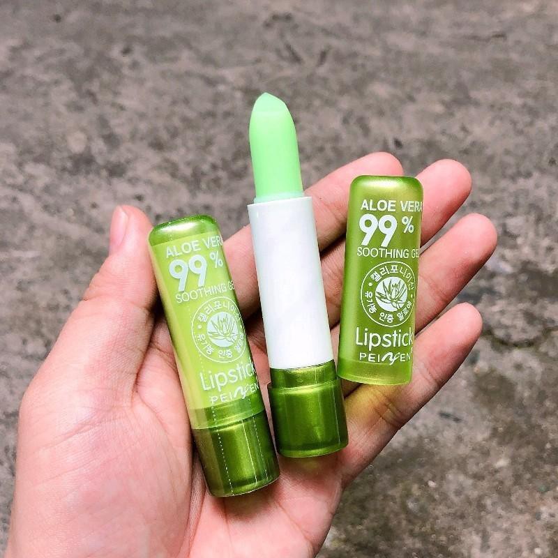 Son gió / Son Dưỡng môi Nha Đam lên Màu Tự Nhiên Aloe Vera 99%