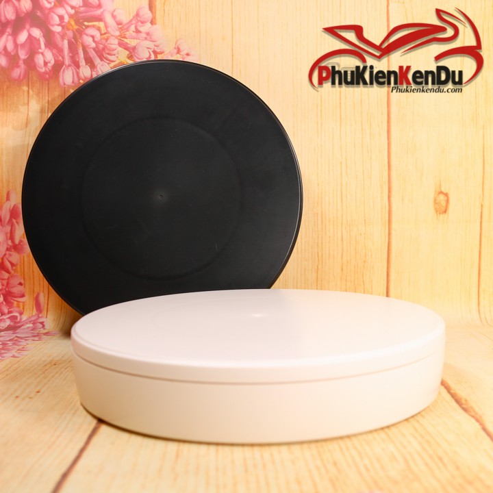Bàn xoay trưng bày sản phẩm, đế xoay trưng bày sản phẩm, mặt mâm 22cm, tải 5kg, dùng điện 220V