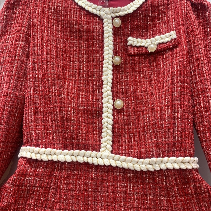 Váy Đỏ Dạ Viền Tết Khuy Ngọc - Kim Linh Shop | BigBuy360 - bigbuy360.vn