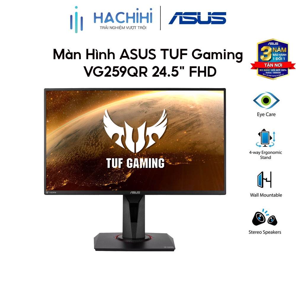 Màn Hình ASUS TUF Gaming VG259QR 24.5&quot; FHD Fast IPS 165Hz G-Sync 1ms