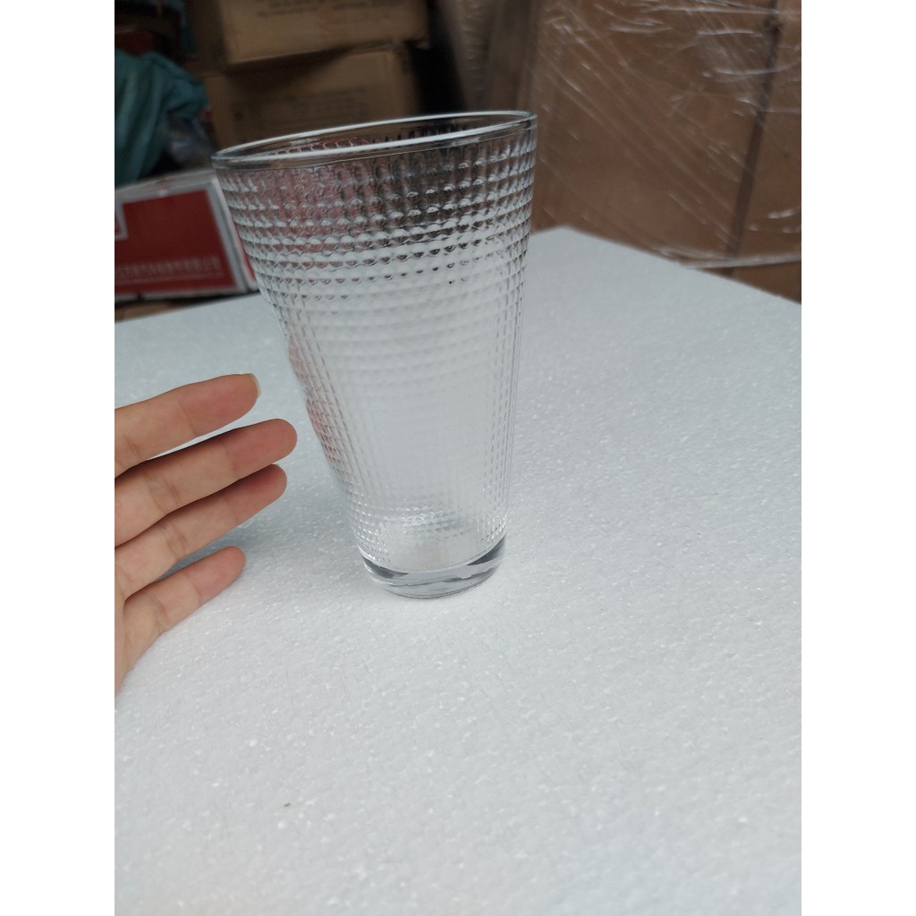 Combo 03 Ly thuỷ tinh hoạ tiết kim cương 380ml