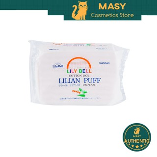 Bông Tẩy Trang Lily Bell Lilian Puff Cotton 100% 222 miếng