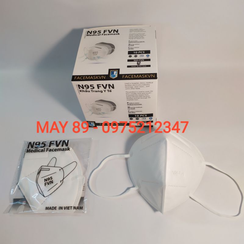 Khẩu trang N95 FVN - 5 lớp ( 2 lớp vải + 2 lớp giấy kháng khuẩn + 1 lớp bông tĩnh điện ) | BigBuy360 - bigbuy360.vn