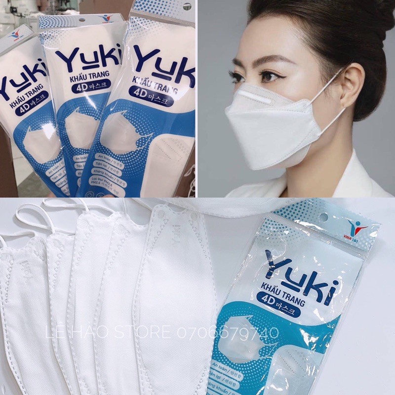 Khẩu Trang 4D Land Mask cao cấp Túi 6 cái hàng cty