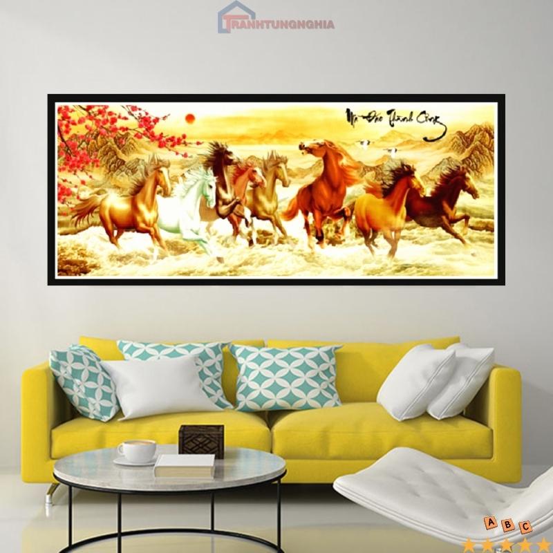 Tranh đính đá ABC mã đáo thành công 1m88 x 75cm
