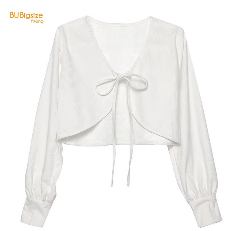 Áo cardigan buộc dây BIGSIZE (55kg đến 95kg) - 22NAK17 - [BU Bigsize Young]