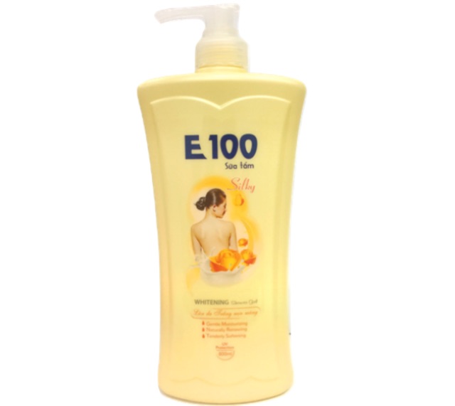 SỮA TẮM E100 SILKY vàng 1,2ML và 800ML