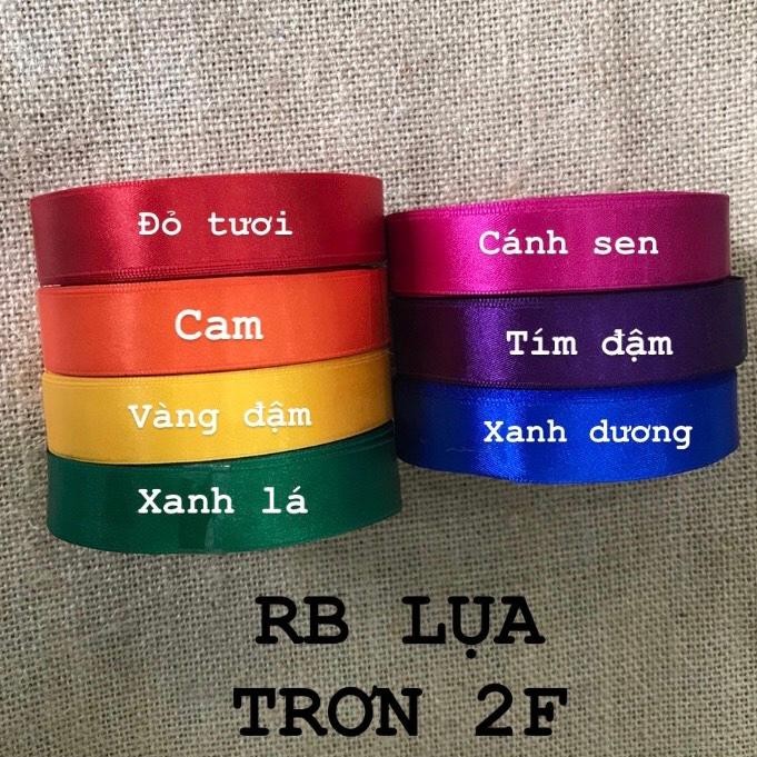 RUY BĂNG LỤA TRƠN 2 CM LOẠI TỐT DÀI 22 MÉT