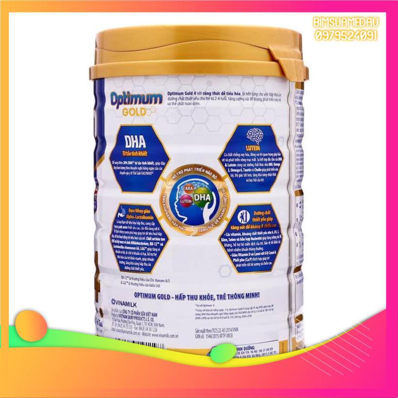 [bimsuamedau] SỮA BỘT OPTIMUM GOLD 4 850G MẪU MỚI