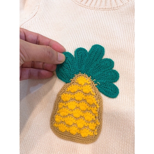 Áo len bé gái hình dâu, dứa xinh xắn