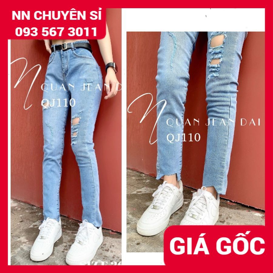 HÀNG ĐẸP⚡QUẦN JEAN NỮ CO GIÃN QJ110 ⚡ QUẦN DÀI NỮ ÔM BODY⚡ QUẦN JEAN DÀI ⚡ QUẦN BÒ CẠP CAO