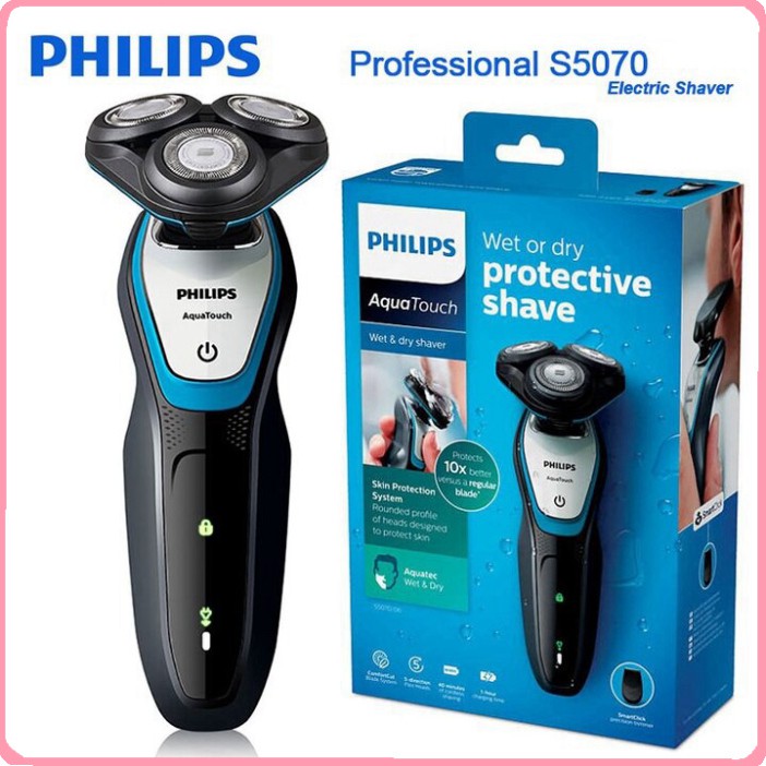 Sản Phẩm Máy cạo râu 3 lưỡi có thể cao khô và ướt nhãn hiệu Philips S5070 - Bảo hành 12 tháng ...