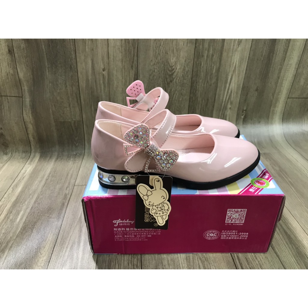 ✅ Giày búp bê màu hồng quai đính nơ bướm