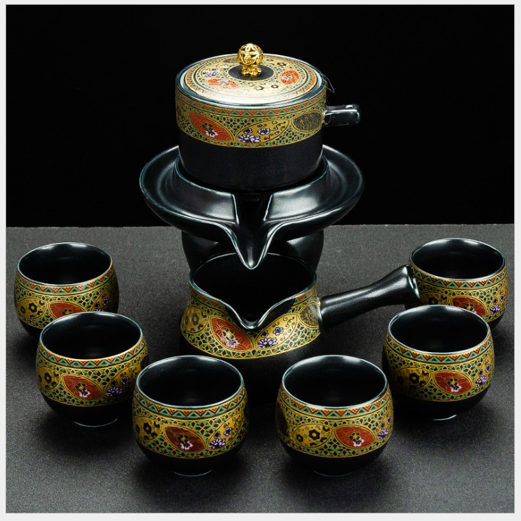 Bộ bình trà gốm sứ Viên Ngộ - Lò Gốm sứ Bát Tràng  VNMEILAN-IM024
