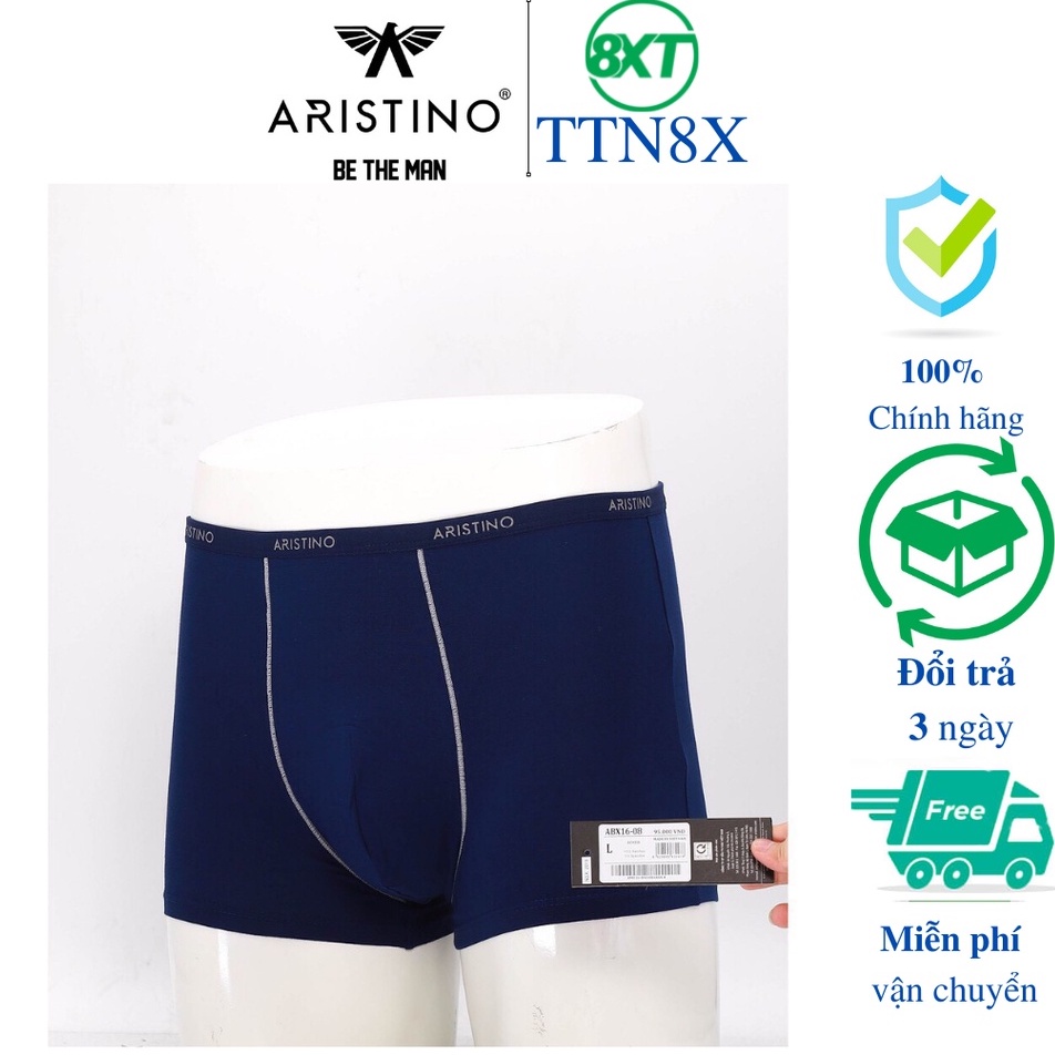 [CHÍNH HÃNG] Quần lót Boxer ARISTINO ABX1608 sử dụng chất liệu Bamboo, kháng khẩu tự nhiên, thấm hút tuyệt đối.