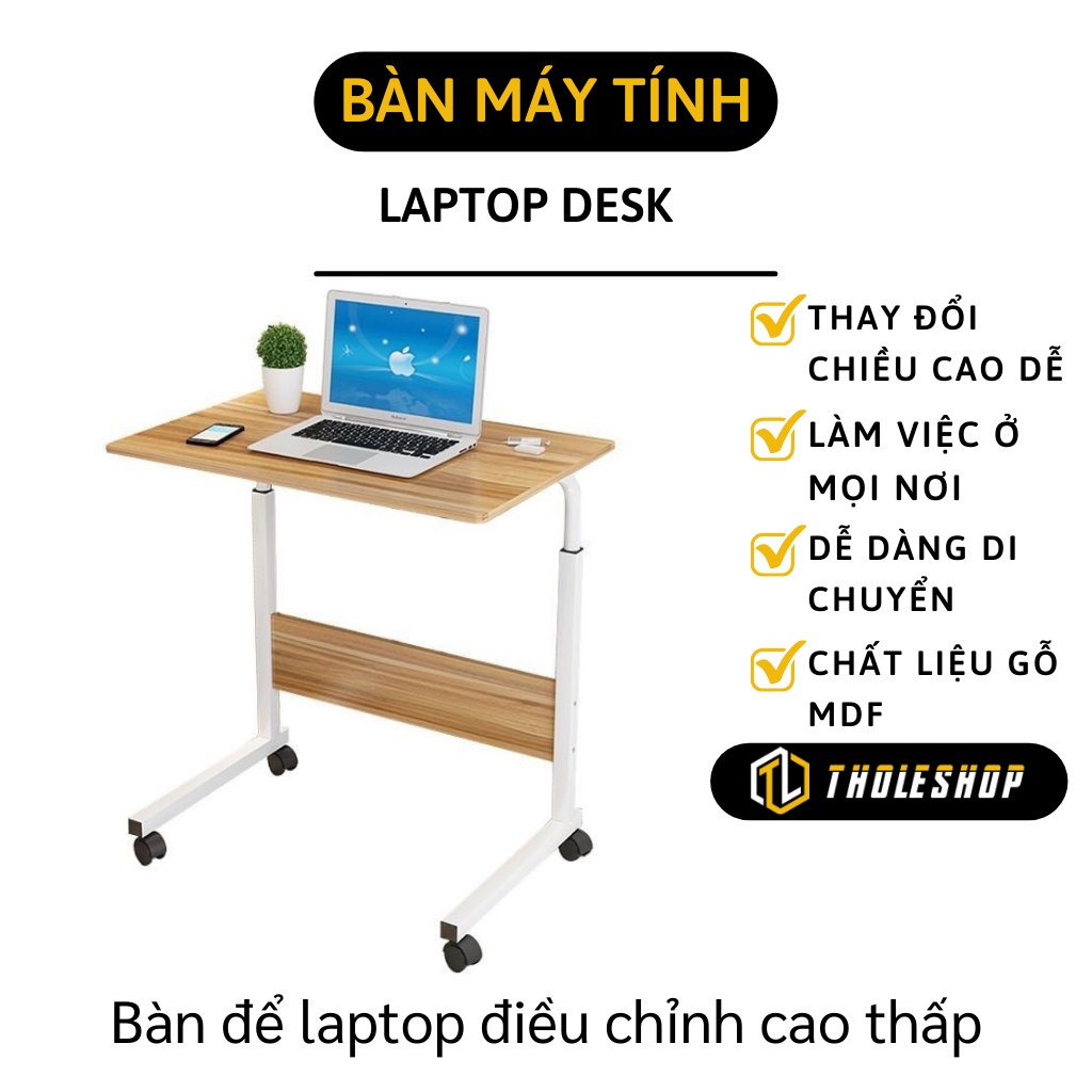 Bàn Để Máy Tính - Bàn Lười Để Laptop Làm Việc, Học Tập Đa Năng Có Bánh Xe 10362