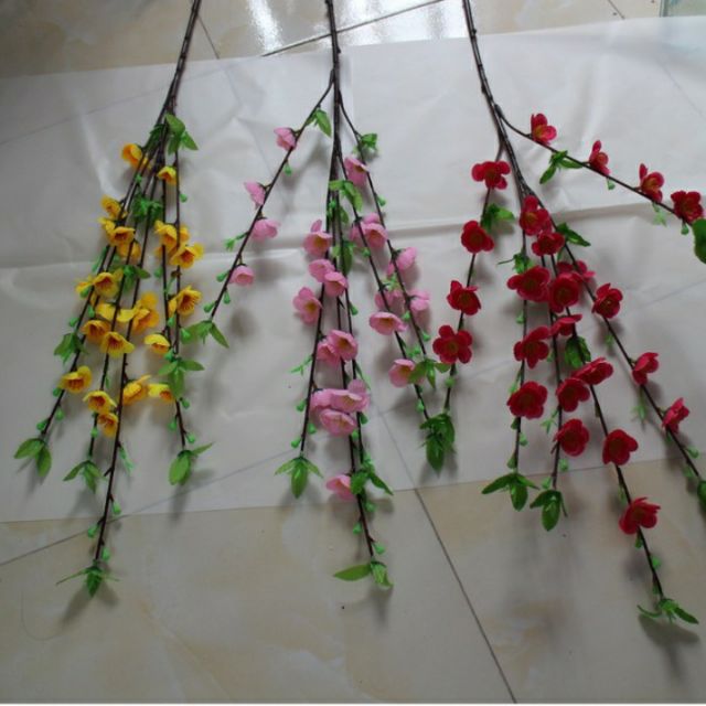 5 cành hoa đào đẹp dài 1m