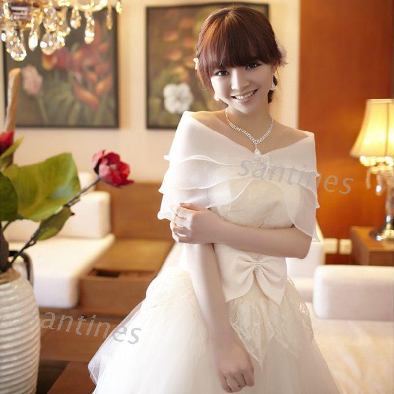 Khăn choàng vải tulle nhiều lớp cho cô dâu