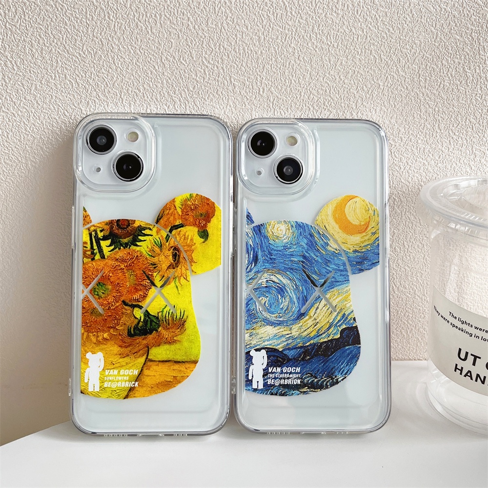 Ốp Điện Thoại TPU Mềm Trong Suốt Chống Sốc Hình Gấu Cho IPhone 14 Pro max 14 Plus 13 12 Pro max 11 Pro max x xs max xr 7 8 Plus